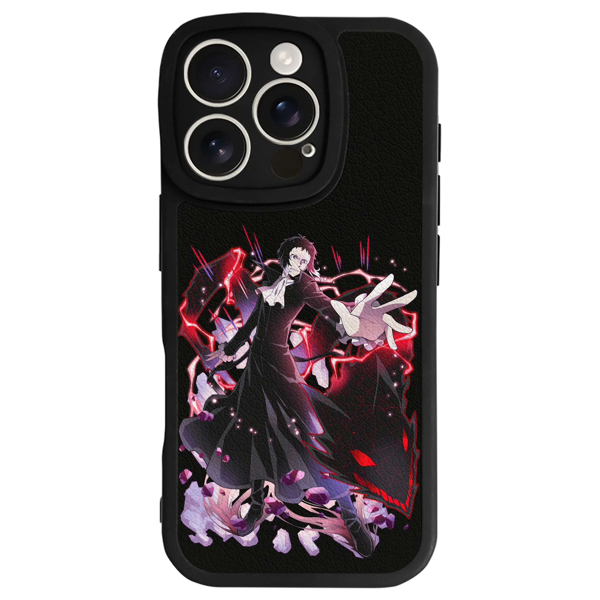 （画像用） 文豪ストレイドッグス Bungo Stray Dogs 【iPhone 16シリーズ対応】シリコンスマホケース（レザー調） 材質：シリコン